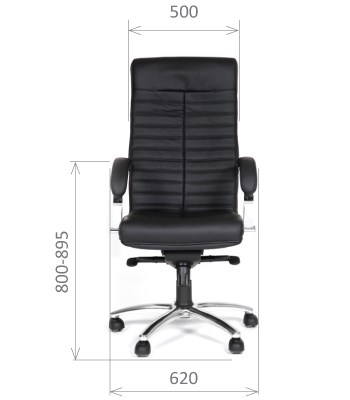 Кресло CHAIRMAN 480 Экокожа премиум черная в Одинцово - изображение 1